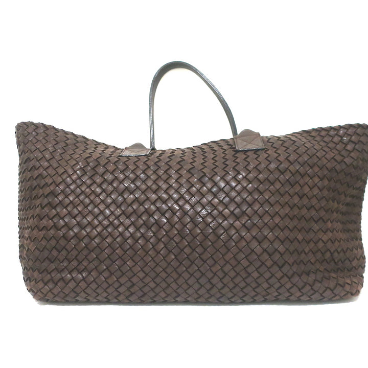 Bottega Veneta Cabat Medium Tote Dark Brown Intrecciato Leather