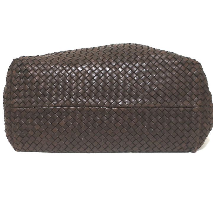 Bottega Veneta Cabat Medium Tote Dark Brown Intrecciato Leather