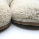 Fendi Feel Shearling Mules Cream Size 40