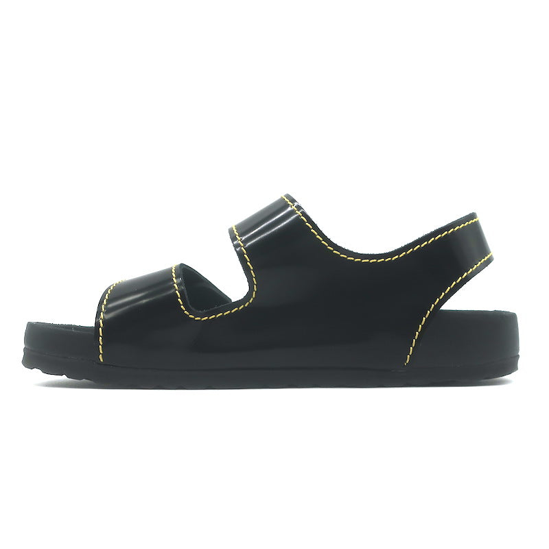 Birkenstock x Proenza Schouler Milano Sandals Black Polished Leather Size 38