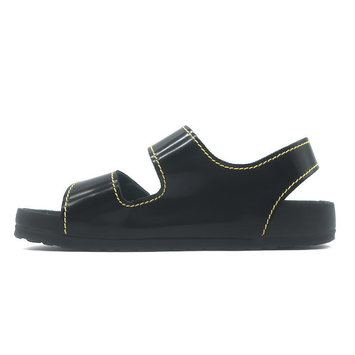 Birkenstock x Proenza Schouler Milano Sandals Black Polished Leather Size 38