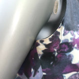 Elie Tahari Sleeveless Blouse Purple Floral Print Stretch Silk Size Small