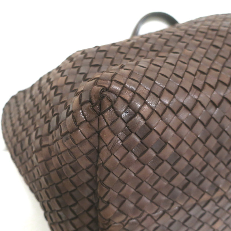 Bottega Veneta Cabat Medium Tote Dark Brown Intrecciato Leather