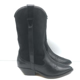 Isabel Marant Dandrea Western Boots Black Leather & Suede Size 39