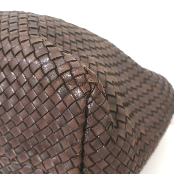 Bottega Veneta Cabat Medium Tote Dark Brown Intrecciato Leather