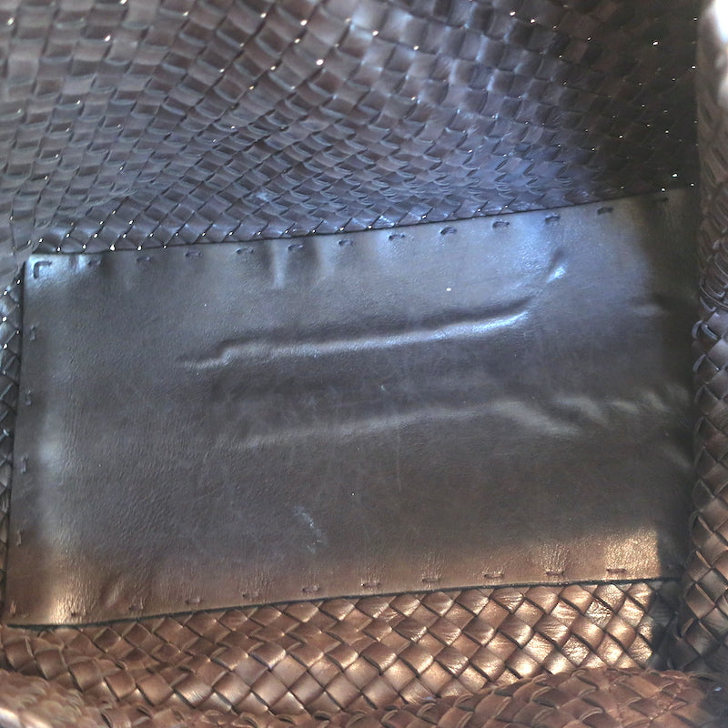 Bottega Veneta Cabat Medium Tote Dark Brown Intrecciato Leather