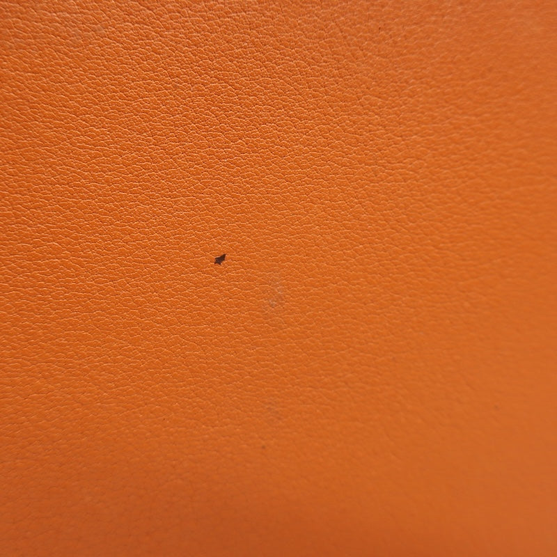Hermes 2001 Globe Trotter Agenda Cover Orange Swift Leather Palladium Hardware