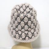 Gucci GG Curly Eco Fur Hat with Ear Flaps Cream Size Medium