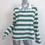 Kule The Rugby Striped Polo Shirt Green/White Size Large Long Sleeve Top