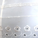 Yves Saint Laurent broderie anglaise bell-sleeve cream georgette dress, authentic pre-owned luxury piece