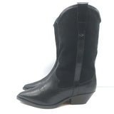 Isabel Marant Dandrea Western Boots Black Leather & Suede Size 39