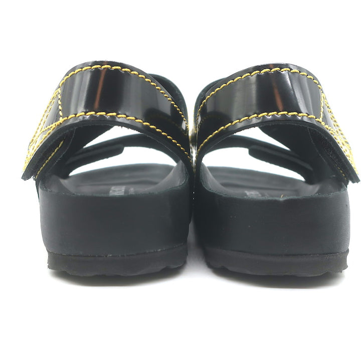 Birkenstock x Proenza Schouler Milano Sandals Black Polished Leather Size 38