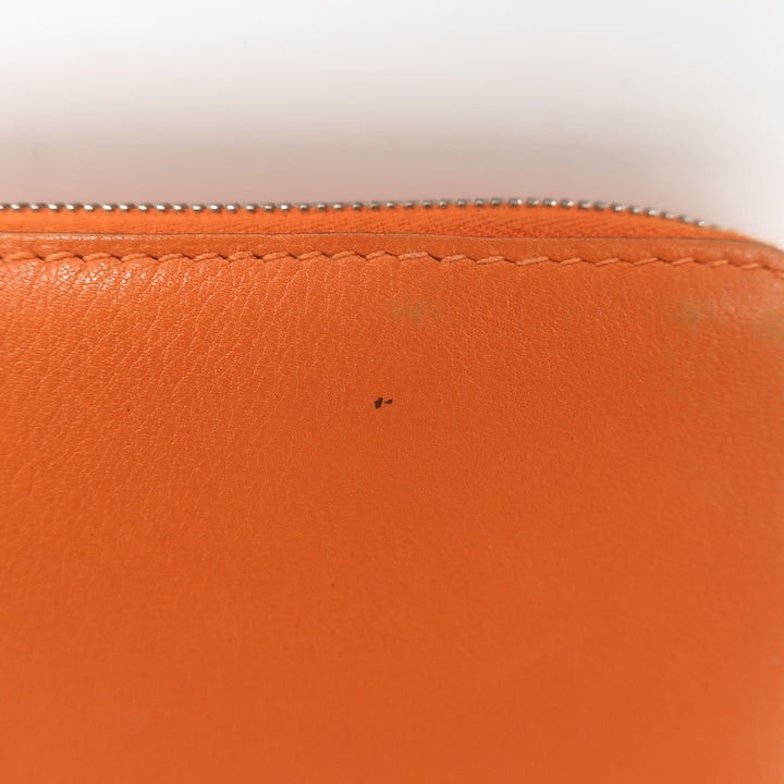 Hermes 2001 Globe Trotter Agenda Cover Orange Swift Leather Palladium Hardware