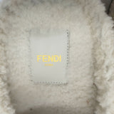 Fendi Feel Shearling Mules Cream Size 40
