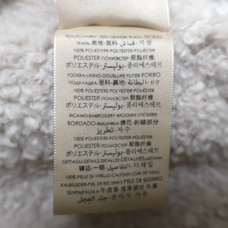 Gucci GG Curly Eco Fur Hat with Ear Flaps Cream Size Medium