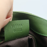 Gucci Jackie Nailhead Hobo Green Suede and GG Canvas Small Shoulder Bag