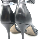 Alexander Wang Crisscross Sandals Black Leather Size 38 Ankle Strap Heels