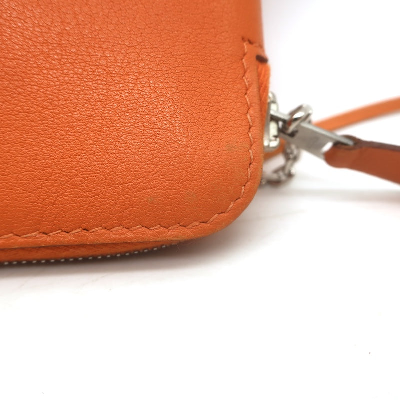 Hermes 2001 Globe Trotter Agenda Cover Orange Swift Leather Palladium Hardware