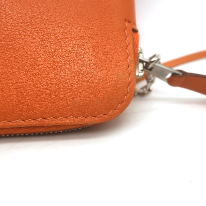 Hermes 2001 Globe Trotter Agenda Cover Orange Swift Leather Palladium Hardware