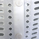 Authentic Alberta Ferretti broderie anglaise midi shirt dress in white cotton, pre-owned and gently worn