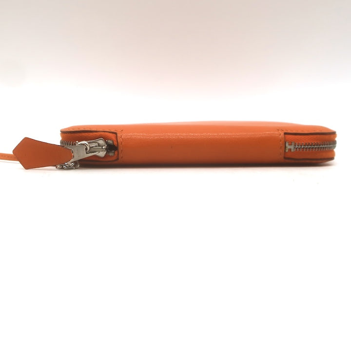 Hermes 2001 Globe Trotter Agenda Cover Orange Swift Leather Palladium Hardware