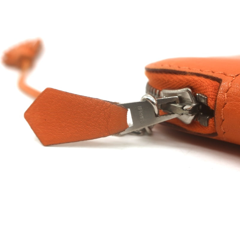 Hermes 2001 Globe Trotter Agenda Cover Orange Swift Leather Palladium Hardware