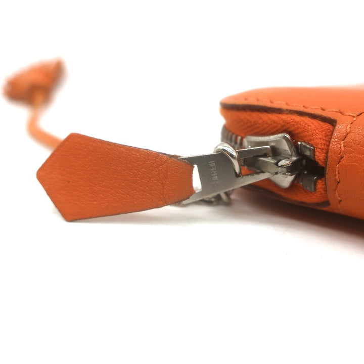 Hermes 2001 Globe Trotter Agenda Cover Orange Swift Leather Palladium Hardware