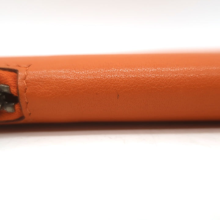 Hermes 2001 Globe Trotter Agenda Cover Orange Swift Leather Palladium Hardware