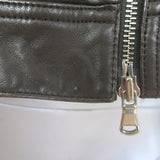 L'Agence Devon Leather Moto Jacket Dark Brown Size 4