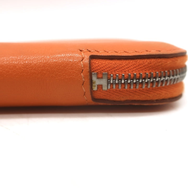 Hermes 2001 Globe Trotter Agenda Cover Orange Swift Leather Palladium Hardware