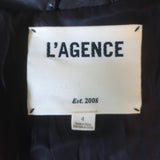 L'Agence Devon Leather Moto Jacket Dark Brown Size 4