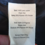 L'Agence Devon Leather Moto Jacket Dark Brown Size 4