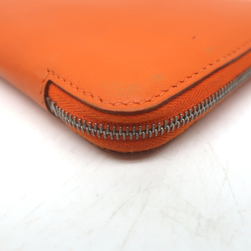 Hermes 2001 Globe Trotter Agenda Cover Orange Swift Leather Palladium Hardware