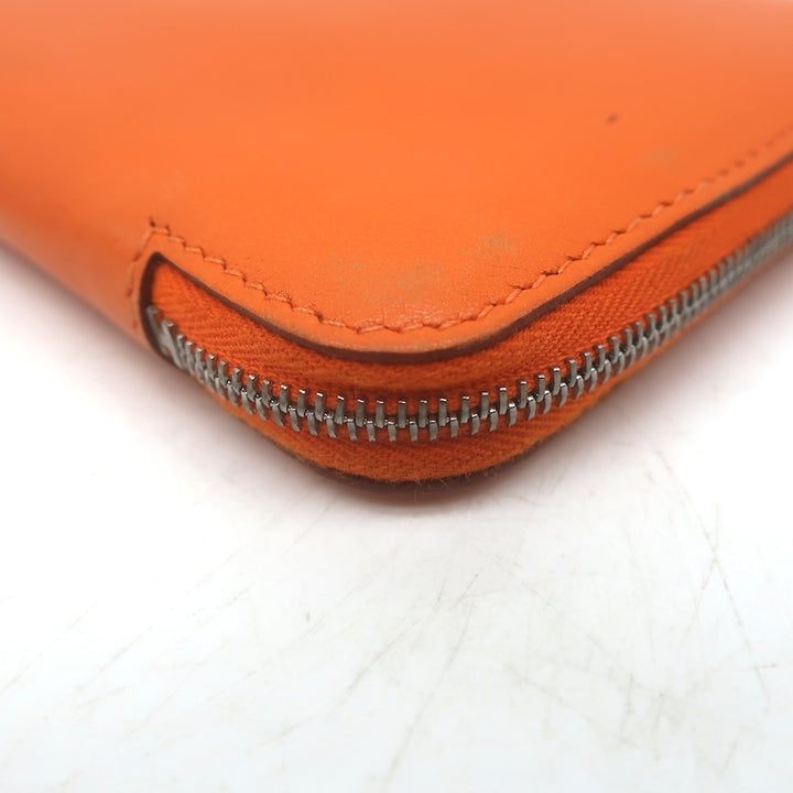 Hermes 2001 Globe Trotter Agenda Cover Orange Swift Leather Palladium Hardware