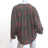 Xirena Charley Shirt Floral Print Rayon Size Medium Long Sleeve Top