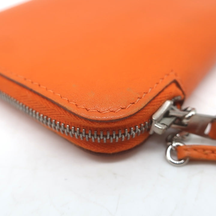 Hermes 2001 Globe Trotter Agenda Cover Orange Swift Leather Palladium Hardware