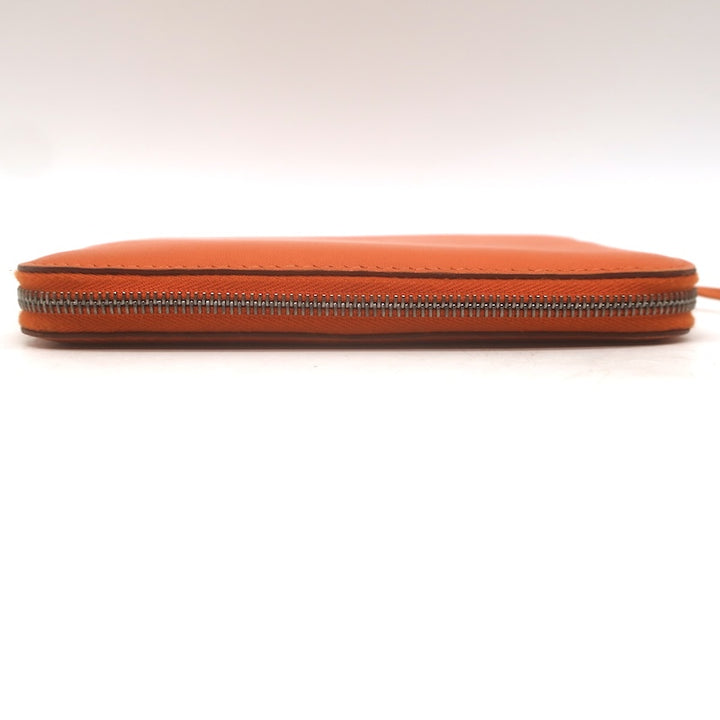 Hermes 2001 Globe Trotter Agenda Cover Orange Swift Leather Palladium Hardware