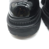 Chanel 26C Patent Cap Toe Quilted Leather Chelsea Boots Black Size 41