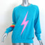 Aviator Nation Bolt Chevron Stripe Sweatshirt Blue Size Small