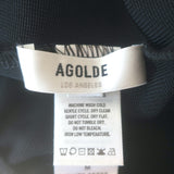 AGOLDE Bree Banded Thong Bodysuit Black Stretch Jersey Size Medium NEW