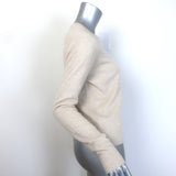 Jenni Kayne Everyday Slim Crewneck Sweater Oatmeal Wool-Blend Size Extra Small