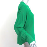 Xirena Presley Shirt Green Crepe Size Small Long Sleeve Top