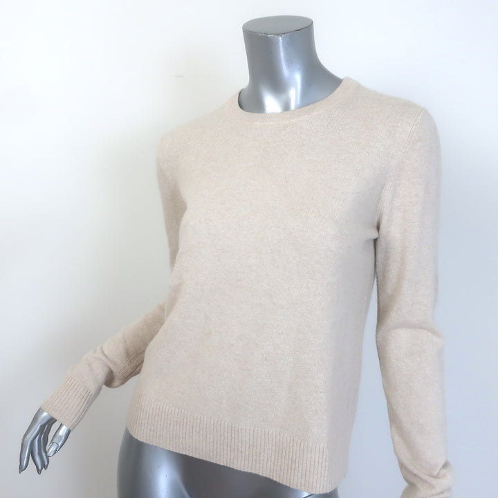 Jenni Kayne Everyday Slim Crewneck Sweater Oatmeal Wool-Blend Size Extra Small