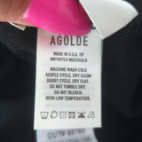 AGOLDE Bree Banded Thong Bodysuit Black Stretch Jersey Size Medium NEW