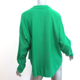 Xirena Presley Shirt Green Crepe Size Small Long Sleeve Top