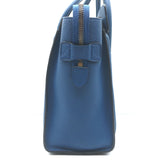 Celine Mini Luggage Tote Blue Drummed Leather