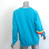 Aviator Nation Bolt Chevron Stripe Sweatshirt Blue Size Small