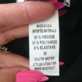 AGOLDE Bree Banded Thong Bodysuit Black Stretch Jersey Size Medium NEW