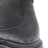 Chanel 26C Patent Cap Toe Quilted Leather Chelsea Boots Black Size 41