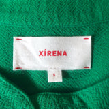Xirena Presley Shirt Green Crepe Size Small Long Sleeve Top